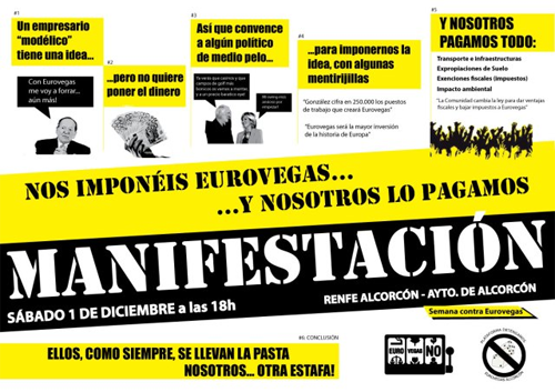 1 de diciembre: Manifestación contra Eurovegas en Alcorcón